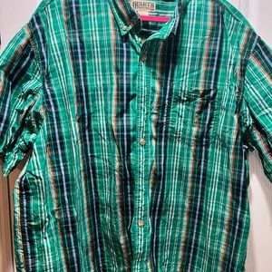 Mens casual button down short sleeve shirt